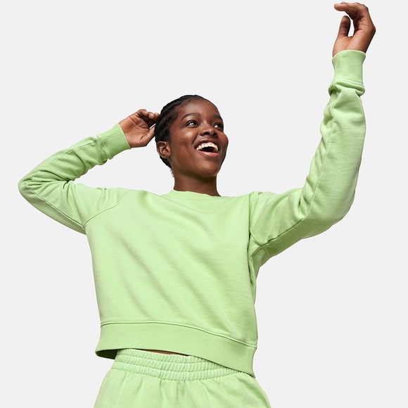 Outdoor Voices Jade Cotton Terry Sweatshirt - Picture 1 of 6